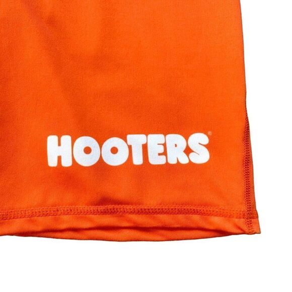 🆕Hooters Logo Orange Waitress Uniform Biker Shorts - Picture 4 of 7